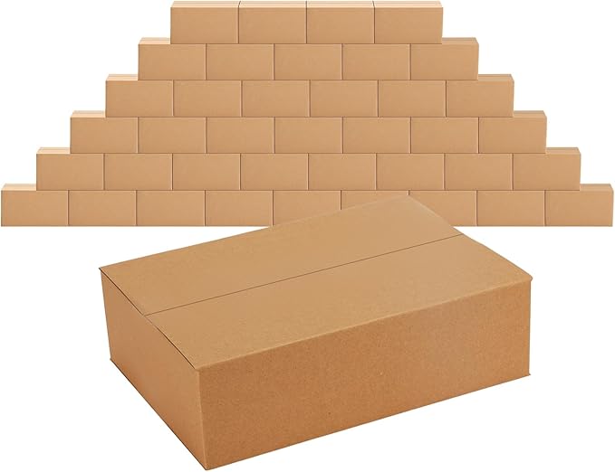 EdenseeLake 40 Pack 10x7x3 inches Shipping Boxes Small Cardboard Boxes for Packing, Moving, Mailing, Brown