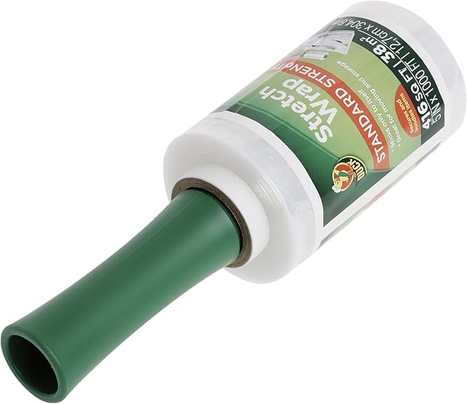 Duck Brand Stretch Wrap Roll, Clear, 5 inches by 1000 feet, 285849, Set of 2