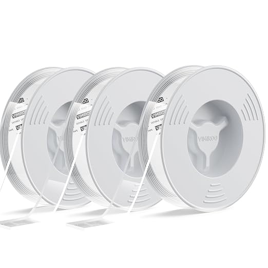 vimiroo 3 Pack Double Sided Tape Heavy Duty, Extra Large16.4FT Nano Double Sided MountingTape, Transparent Strong Removable Adhesive Picture Hanging Strips, Wall Tape Sticky Poster Carpet Decor
