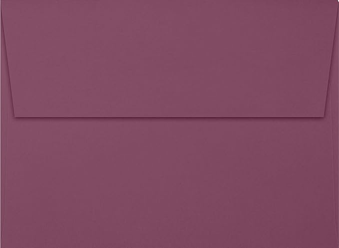 LUXPaper A7 Invitation Envelopes | Peel & Press | 5 1/4" x 7 1/4" | Vintage Plum | 80lb. Text | 50 Qty