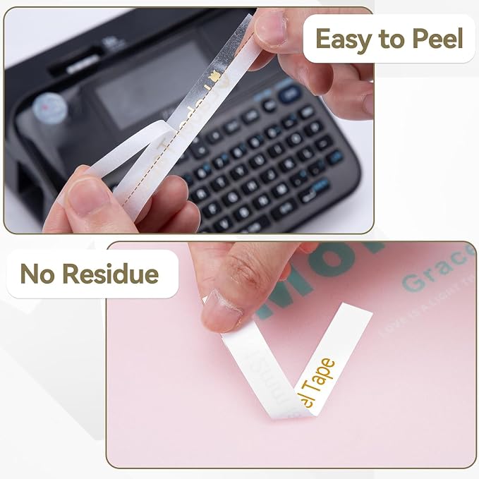 Replacement for Brother P Touch Label Tape 12mm Gold on Clear/White/Black | Colored TZe TZ Label Maker Tape Refills TZe-134 TZe-234 TZe-334 for Brother PT-D210 PT-D220 PT-H110 PT-D400 PT-D600, 3-Pack