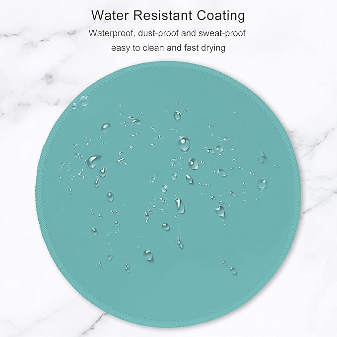 Hsurbtra Mouse Pad, Premium-Textured Small Round Mousepad 8.7 x 8.7 Inch Green, Stitched Edge Anti-Slip Waterproof Rubber Pretty Cute Computer Mat for Office Home Gaming Laptop Men Women Kids