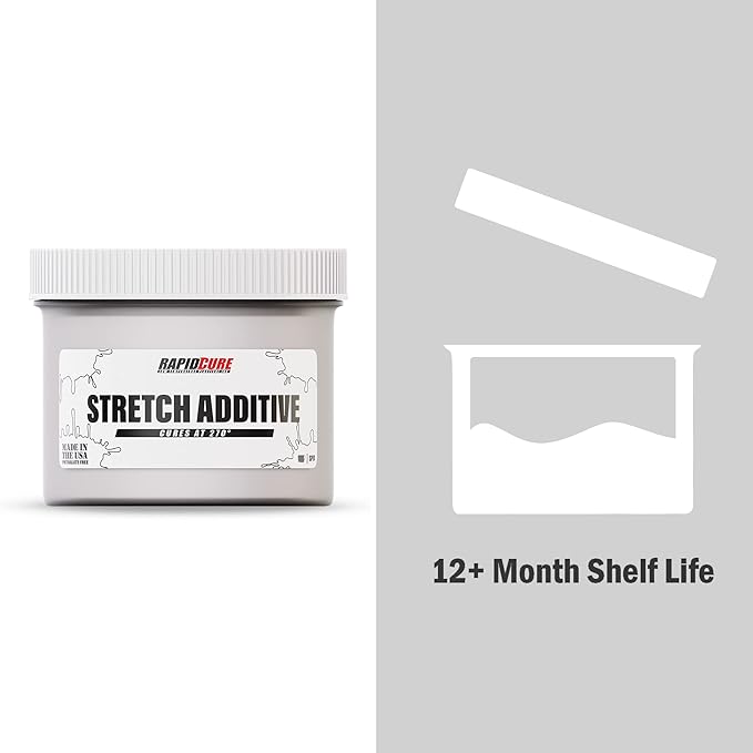 Rapid Cure® Stretch Additive – for Plastisol Ink, Prevents Cracking on Stretch Fabrics – Cures at 270°, Screen Printing Additive for Lycra & Spandex - Screen Print Direct® (Quart - 32oz., Off White)