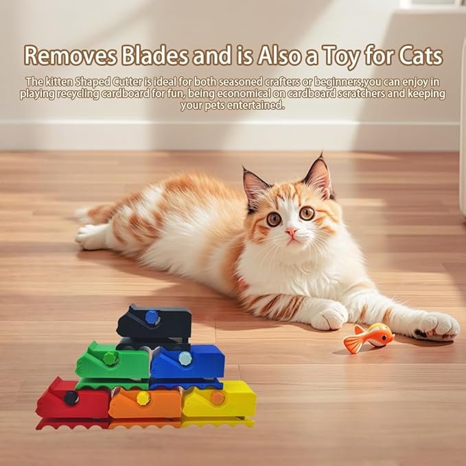 Cardboard Cutter for Cat Scratchers,DIY Cardboard Cutting Tool, Handheld Cardboard Cutting Tools for Making Cat Scratching Board Cat Bed (Blue)