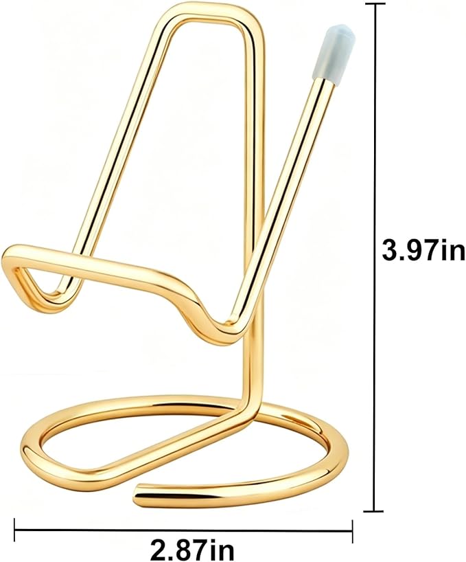 gianotter Gold Phone Stand | Gold Desk Organizer and Accessories, Phone Holder for Desk, Compatible with All Mobile Phones, iPhones and iPads (Gold)