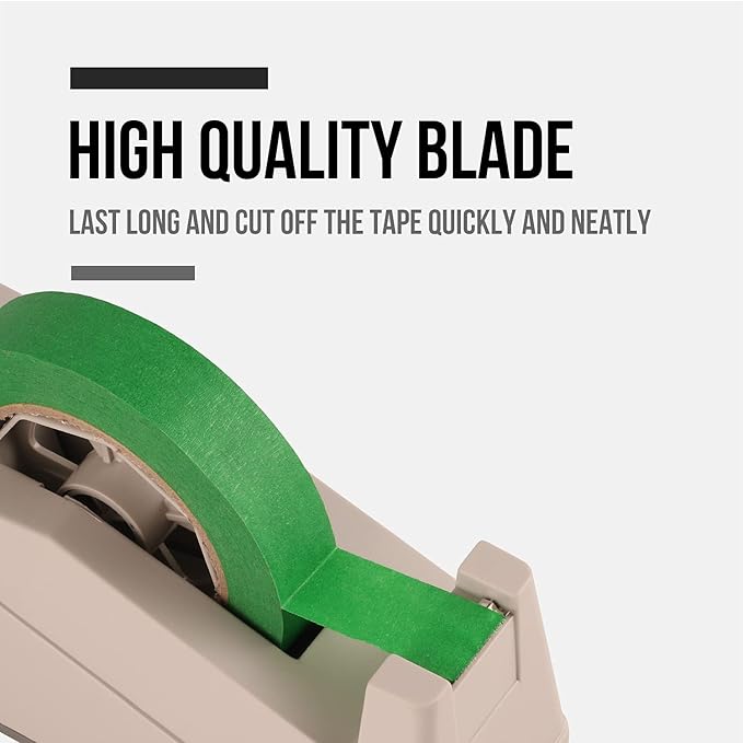Lichamp Desktop Tape Dispenser Holder with Large 3 inch Core for Masking, Heat Transfer, Painters, Freezer, Kitchen Tape