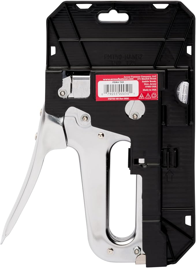 Arrow T50 Heavy Duty Staple Gun for Upholstery,Wood,Crafts,DIY and Professional Uses,Manual Stapler Uses 1/4”,5/16”,3/8",1/2",or 9/16” Staples,(Pack of 4)