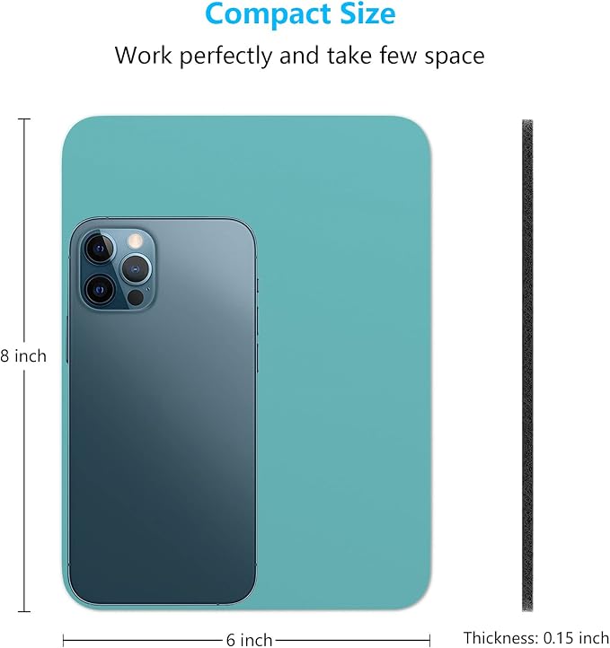 Dapesuom Small Mouse Pad, 6 x 8 Inch Thick Rubber Premium-Textured Non-Slip Portable & Washable Mini Mouse Mat for Women Men Wireless Laptops Keyboard Tray Gaming Work Computer Travel, Malachite Green