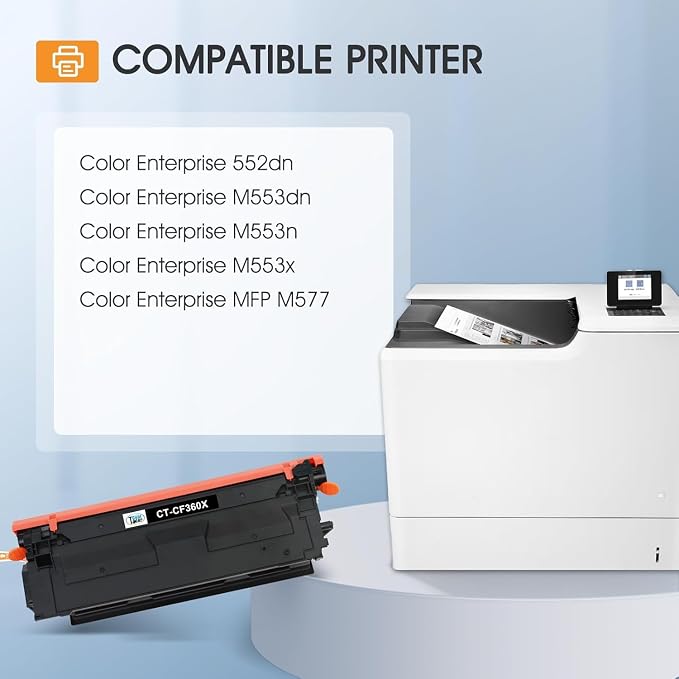 508X 508A M553 Toner Cartridge Set for HP 508X CF360X CF360A High Yield | Compatible for HP Color LaserJet Enterprise M553 M552 MFP M577 Series M552dn M553dn M553n M553x Printer 4 Pack New Version
