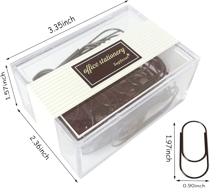 Jumbo Paper Clips, 50pcs 2inch Big PaperClips Durable and Rustproof Coated Large Paper Clips Office Supply Accessories (Black)