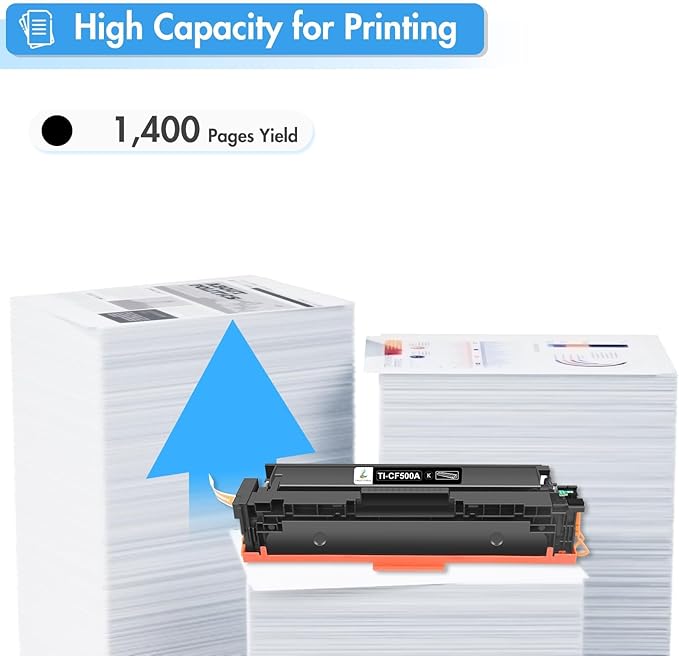 TRUE IMAGE Compatible Toner Cartridge Replacement for HP 202A CF500A 202X CF500X Color Laserjet Pro MFP M281fdw M281cdw M254dw M254nw M281fdn M280nw M254 M281 202 Toner Ink Printer (Black, 2-Pack)