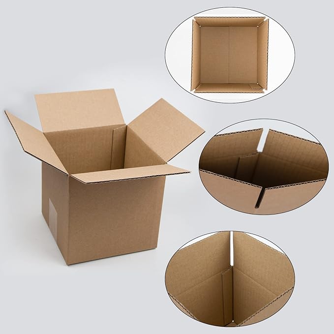 Shipping Boxes 6x6x6 Inches Small Corrugated Cardboard Boxes, 25 Pack