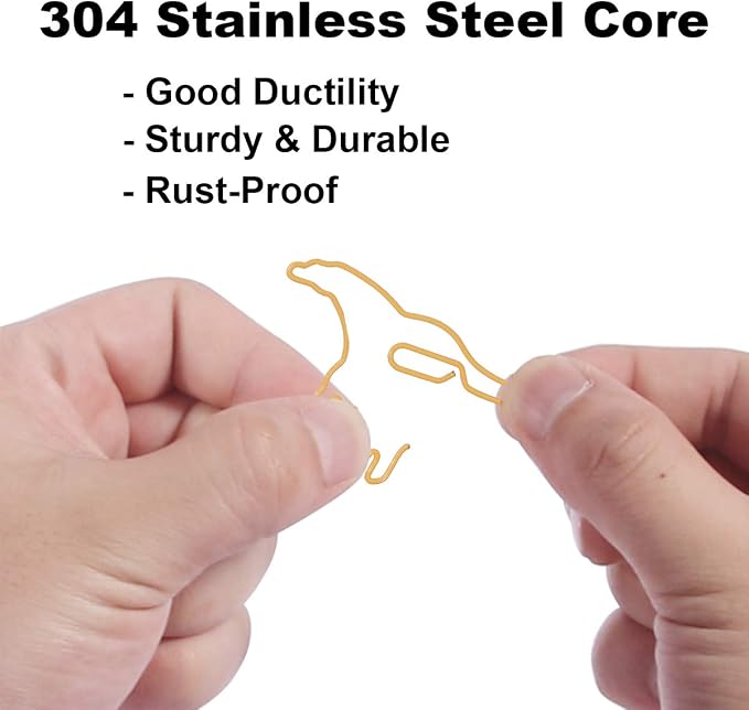 Animal Shaped Paper Clips 80-Count: 16 Cute Funny Paper Clips Assorted Colors - Rust-Resistant - Holds 50 Sheets Fun Office Supplies Bookmark Clips School Home