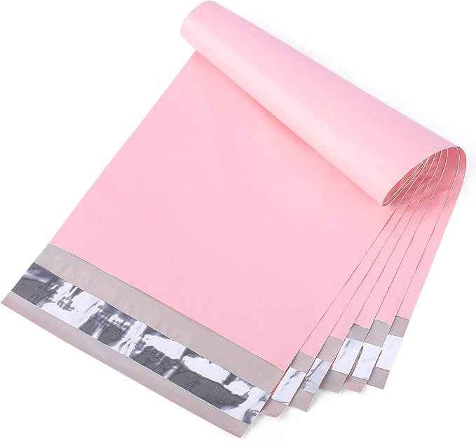 Metronic Poly Mailers 6x9 200 Pack, Small Shipping Bags for Clothing | Strong Adhesive Tear-resistant Mailing Bags, Shipping Envelopes, Packing Bags for Clothes, Small Business, Light Pink.