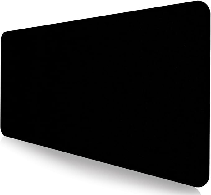 Large Black Computer Mouse Pad, Office Non Slip Gaming Desktop Keyboard Pad | Large Extended Mouse Pad; Full Desk Coverage; Waterproof Coating; Stable Anti-Slide Base For Gaming, Office, Study Daily Use