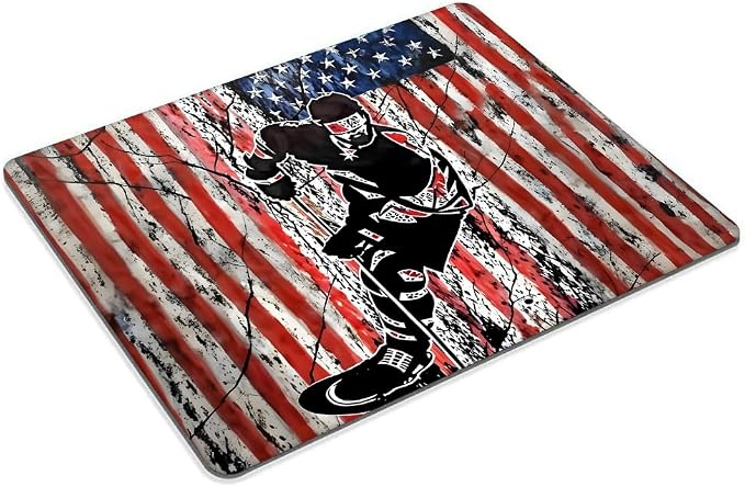 Ice Hockey America Flag Mouse pad Customized Mousepad Non-Slip Rubber Base Mouse Pads for Computers Laptop Office Desk Accessories Mouse pad