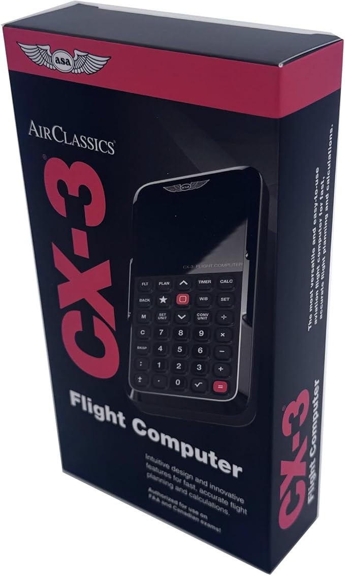 ASA CX-3 Flight Computer – Advanced Electronic E6B for Accurate Flight Planning and FAA Exam Preparation