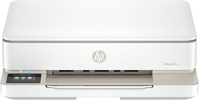 HP Envy 6155e Wireless All-in-One Color Inkjet Printer, Portobello, Print, scan, copy, Duplex printing Best-for-home, 3 month Instant Ink trial included, AI-enabled (714L5A)