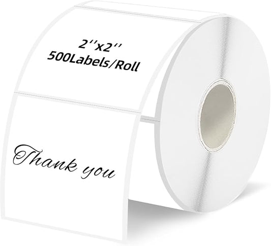Starboling 2"x2"White Square Thermal Labels,Self-Adhesive Thermal Sticker Printer Labels for Small Business,Address,Color Coding