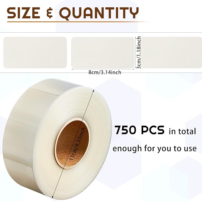 Zonon 750 Pcs Clear Label Protector Back to School Labels Stickers (Pack of 2)