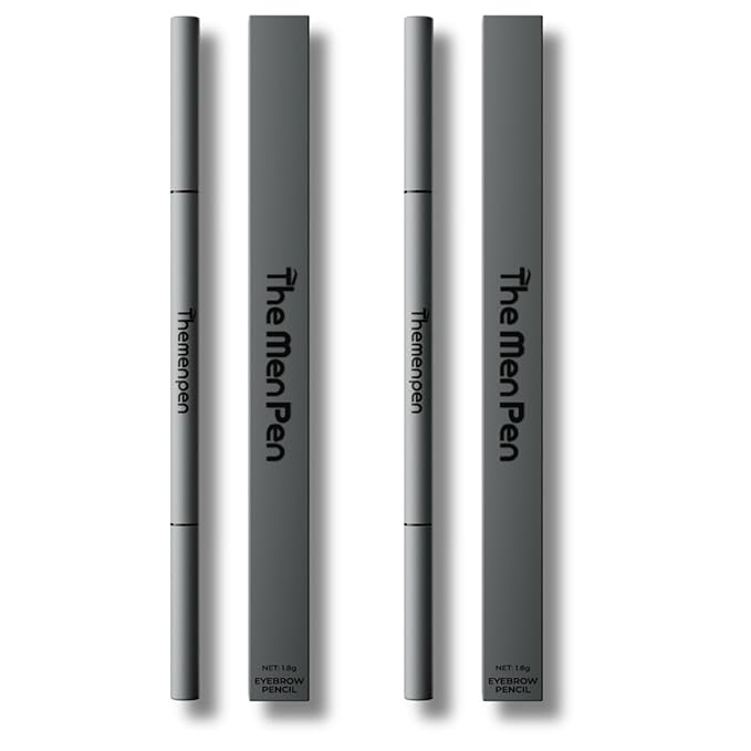 The Men Pen - Waterproof Eyebrow Pen | Beard Filler for Men | Microblading Eyebrow Pen | Hair Filler | Anti-Smudge | Mustache, Beard & Eyebrow Filler | Black (Pack of 2)
