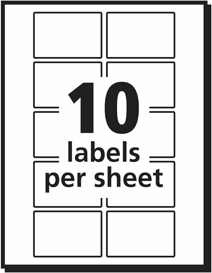 Avery Self-Adhesive Removable Labels, 1 x 1.5 Inches, White, 500 per Pack (05434)