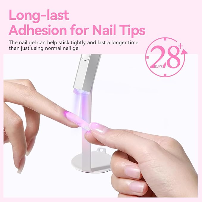 Born Pretty 15ml Gloss Gel Top Coat and Nail Glue for Tips Set,No Wipe Super Top Coat Not Chip or Peel and Long Lastingfor Nail Art