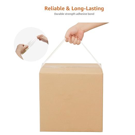 Amazon Basics Strong Packing Tape for Moving, Packaging, Shipping and Storing, Clear, 2 in x 60 yards, 2.7mil Thickness, 12-Roll