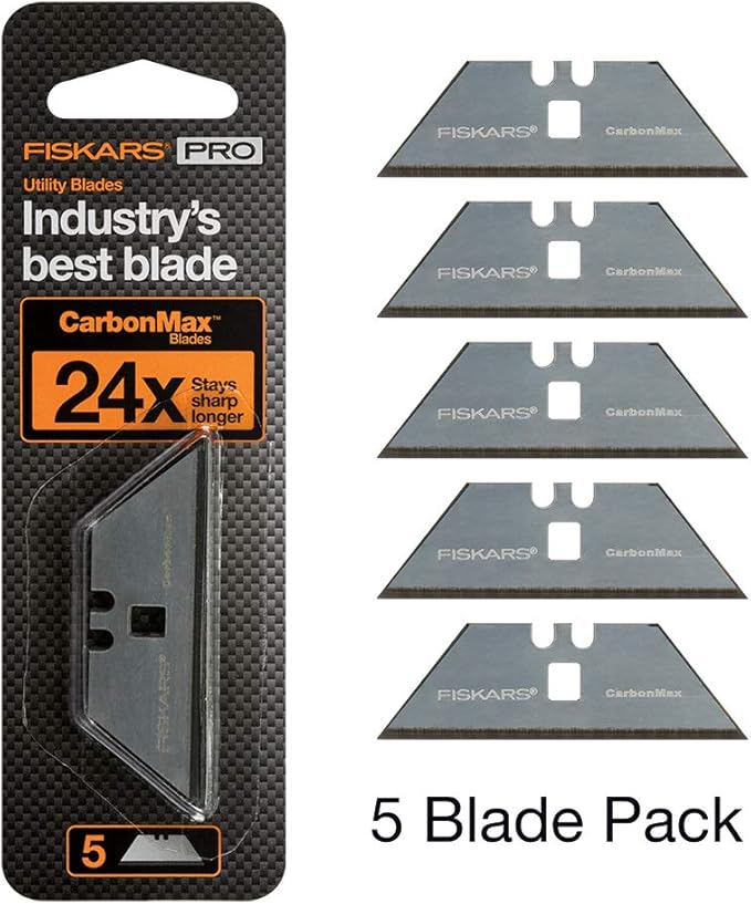 Fiskars Pro Replacement Blades, 5 Pack, Silver