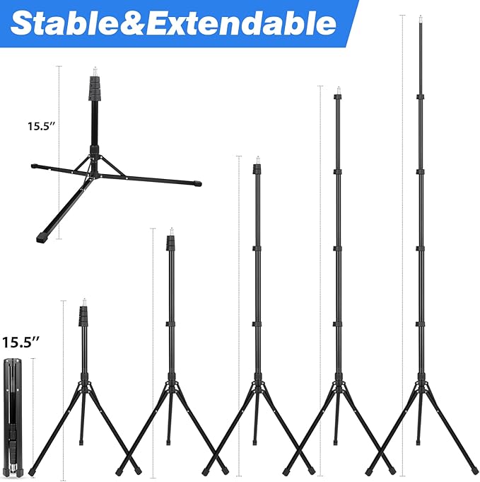 UBeesize 67-in iPad Tripod Stand, 360 Rotating Tablet Mount & Phone Holder, Compatible with 9.9-15.7 Inches Tablets