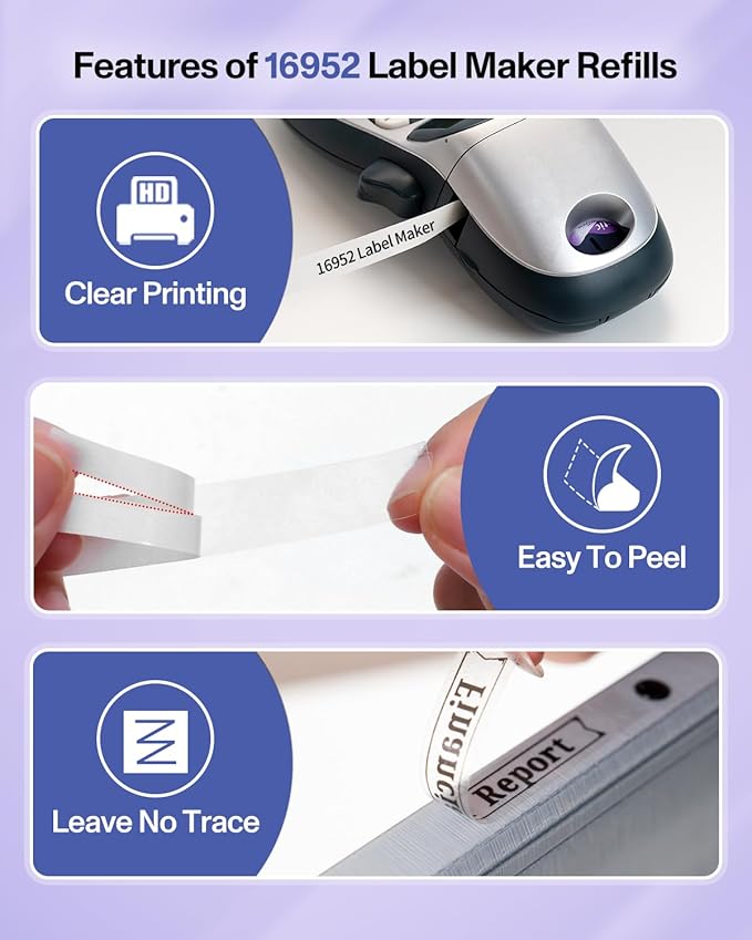 4 Pack Compatible with Dymo Letratag Refills Clear Plastic Label Maker Tape 16952 S0721530 12mm x 4m 1/2'' x 13' Replacement for Dymo Letra tag Label Maker Refills for LT-100T LT-100H Plus 200B
