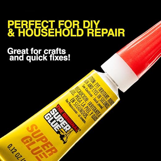 Super Glue Liquid, 2 Gram Tubes, 12-Pack, Clear, Instant Bonding, Fast Dry, Cyanoacrylate Adhesive, Precision Tip for Wood, Metal, Plastic, Crafts, Ceramic, and Toy Repairs