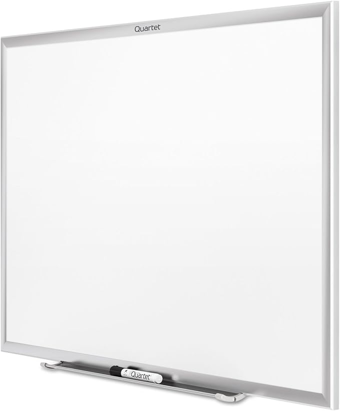 Quartet Dry Erase White Board 96"W x 48"H Magnetic Whiteboard, Nano-Clean, Silver Aluminum Frame (SM538)