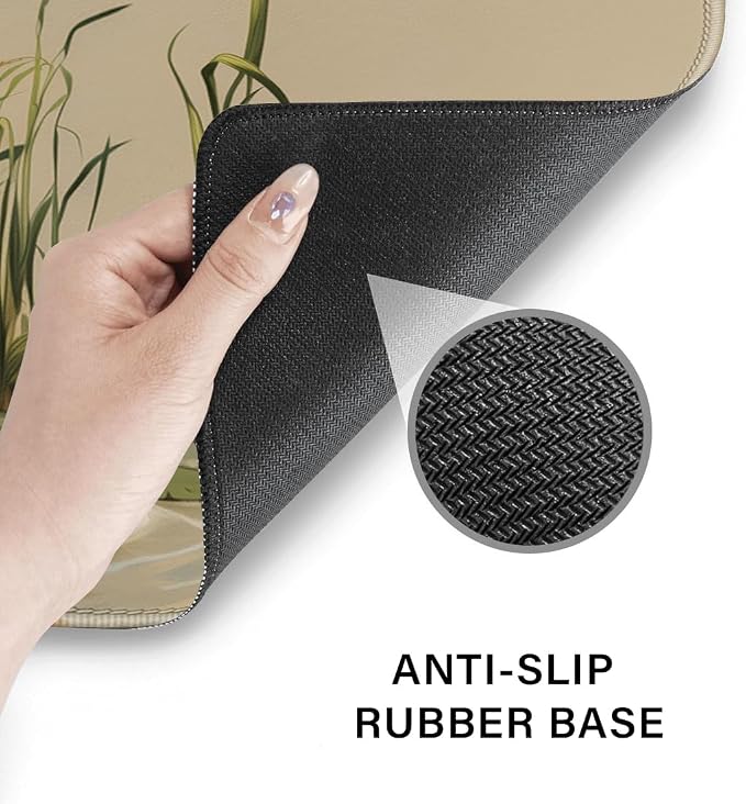 Desk Pad and Keyboard Wrist Rest, Large Mouse Pad + Keyboard Pad+Mouse Wrist Support, Non-Slip Desk Mat Protector for Office, Home 31.5×11.8 Inches Anime Frog