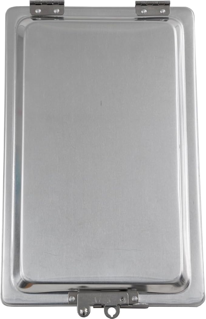 Buyers Products 5201103 Aluminum Clipboard Document Holder, Silver Plain Finish Record Box for 6 in x 9 in Papers, Dry Secure Storage for Packing Slips, Work Licenses and Permits