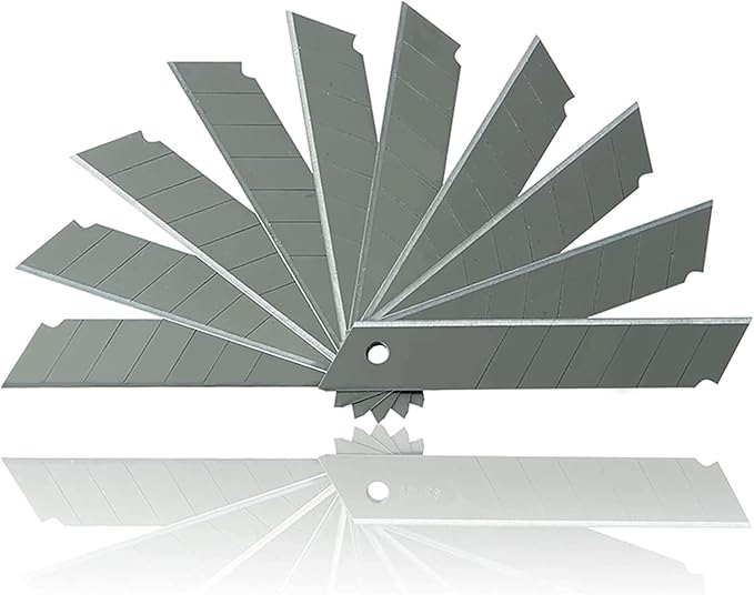 T TOVIA 200-Pack 25MM Utility Knife Blades, Office Knife SK5 Slitting Blades for Retractable Box Cutters and Knives