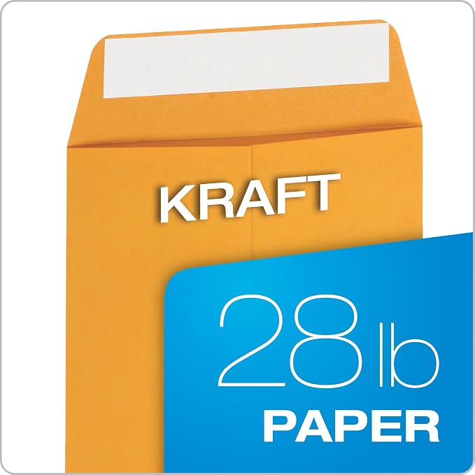 Columbian 6 x 9 Catalog Envelopes with Self Seal Closure, 28 lb Brown Kraft, for Mailing Small Paper, Photos & Greeting Cards, 30 Per Pack (COLO403)