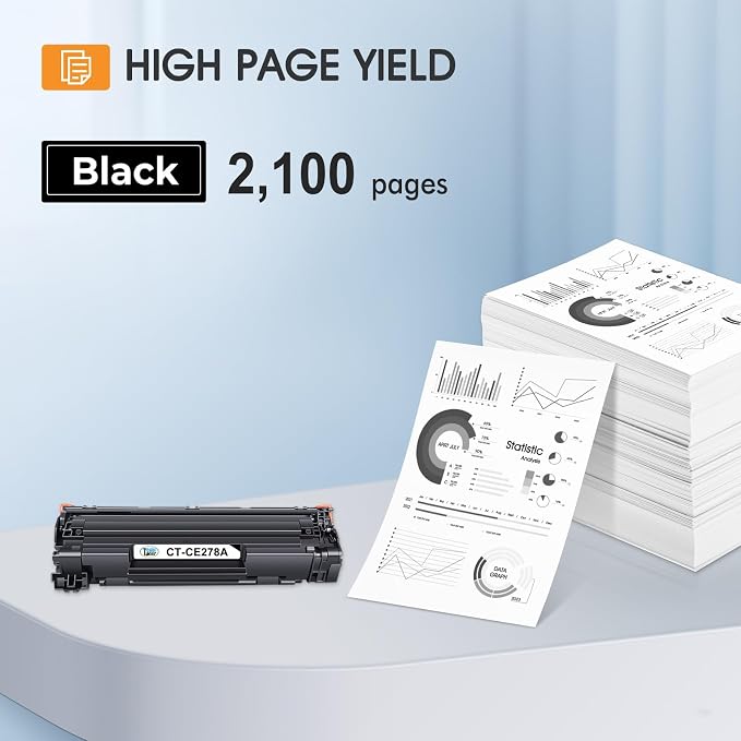 78A CE278A Black Toner Cartridge for HP LaserJet M1536dnf P1606dn P1566 | Compatible for HP 78A Toner Cartridge LaserJet P1606dn 1536dnf MFP M1536dnf 1606dn P1606 P1566 P1560 Printer Ink 4-Pack