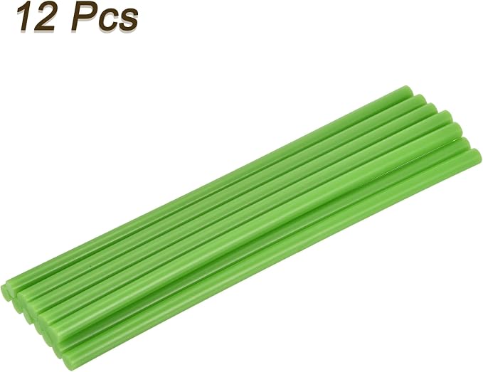 uxcell 12pcs Full Size Hot Glue Sticks for Glue Gun 0.27 x 8 Inch Small Glue Sticks, 7 x 200mm Turquoise Green