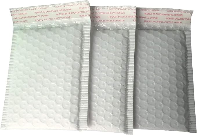 3.5x5 Inch White Poly Bubble Mailers, Small Padded Envelopes, 200 Pack | Waterproof Self-Sealing Shipping Bags Mailing Packaging