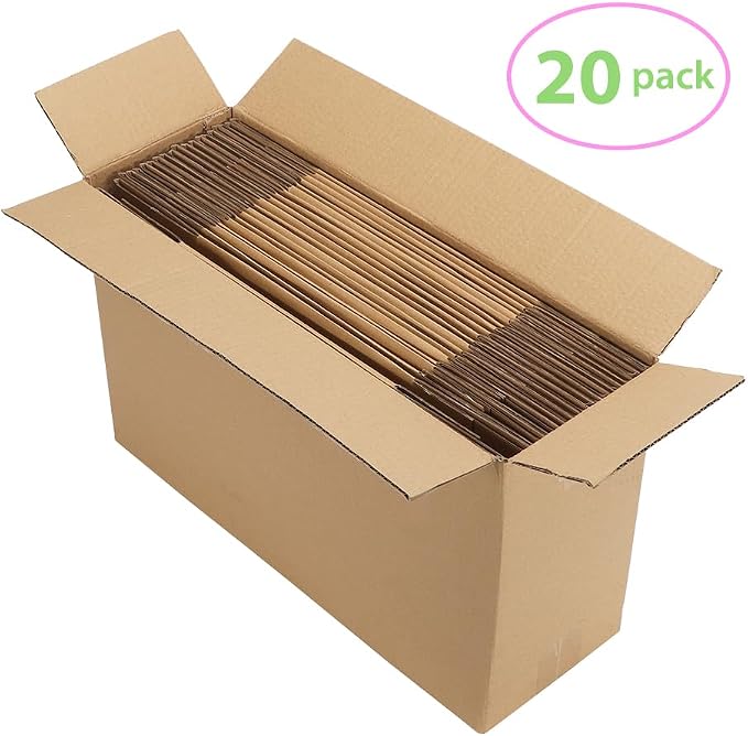 9x6x4 Shipping Boxes Set of 20, Brown Corrugated Cardboard Literature Mailer Box for Packaging, Mailing, Business