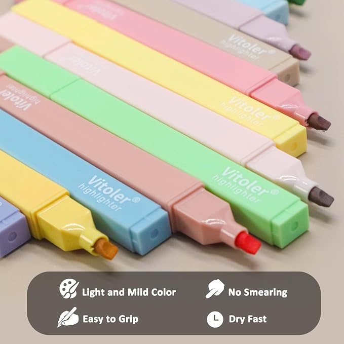 Highlighters, Pastel Highlighters Set, Assorted Color , Chisel Tip 20Pcs | cute ,high quality for bible study,books,journal,writing,school office