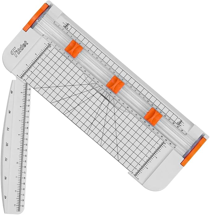 15 Inch A4 Titanium Paper Trimmer for Scrapbook & Classroom Craft | Spring-loaded hidden blade design to prevent accidental finger cuts