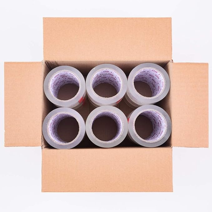 I GO Clear Packing Tape, Packaging Tape Refills for Shipping Moving Box Mailing Storage Sealing, 1.88" Width x 54.68 yd. Length, 2.95" Core, Clear, 2.64 mils/0.067 mm Thick (18 Rolls per Pack)