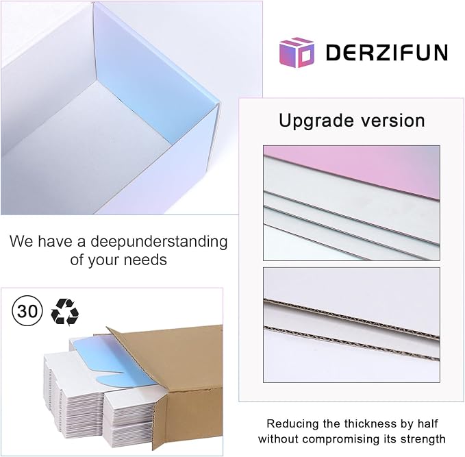 9x6x4 in Shipping Boxes, 30 Pack Corrugated Packaging Mailer Boxes, Gradients Shipping Packaging Boxes for Small Business, Recyclable Cardboard Literature Gift Boxes