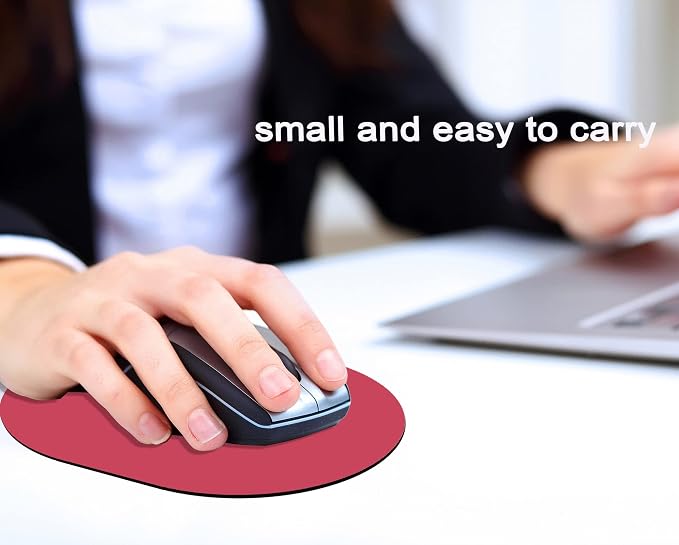 Small Mouse pad, Portable, Waterproof Non-Slip Rubber Bottom, Suitable for Wireless Mouse, Laptop Keyboard Tray for Both Men and Women, Office Travel Red 5.5x7.5in