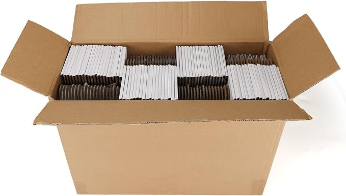 HORLIMER 6x4x3 inches Shipping Boxes Set of 75, White Corrugated Cardboard Box Literature Mailer