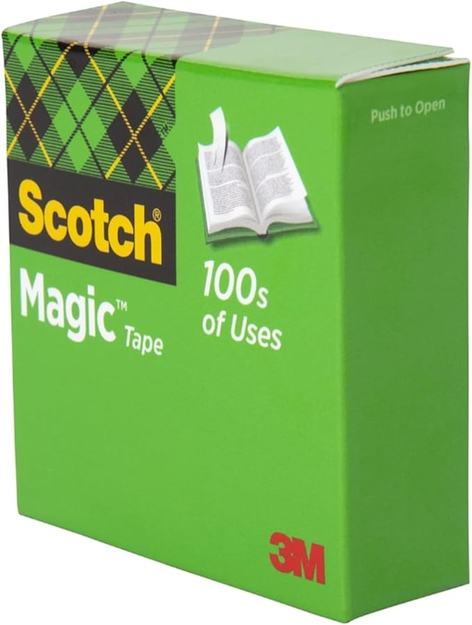 Scotch Magic Tape, Invisible, Home Office Supplies and Back to School Supplies for College and Classrooms, 12 Rolls