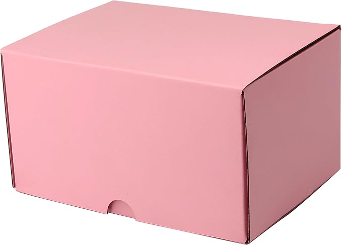 7x5x4 Shipping Boxes Set of 50, Pink Mailer Corrugated Cardboard Box | for Packaging, Literature, Packing, Mailing, Storage, Small Business, Moving, Gift, Supplies, Quick Fold, Tab Locking