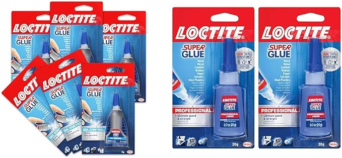 Loctite Super Glue Gel Control, Clear Superglue for Plastic, Wood, Metal & Super Glue Liquid Professional, Clear Superglue for Plastic, Wood, Metal, Crafts, & Repair